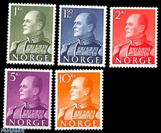 Delcampe - Norway 1959 Definitives 5v, Normal Paper, Unused (hinged) - Unused Stamps