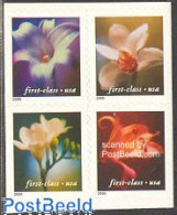 Delcampe - United States Of America 2001 Flowers 2x4v Double Sided, Mint NH, Nature - Flowers & Plants - Ongebruikt