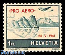 Delcampe - Switzerland 1941 Pro Aero 1941 1v, Unused (hinged), Transport - Aircraft & Aviation - Ungebraucht