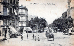 Delcampe - 34 / CETTE / AVENUE VICTOR HUGO / TRAMWAY / ATTELAGE - Sete (Cette)