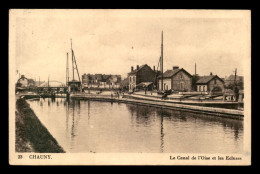 Delcampe - 02 - CHAUNY - LE CANAL DE L'OISE ET LES ECLUSES - Chauny