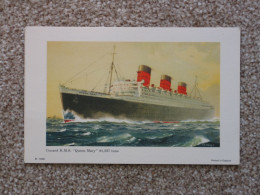 Delcampe - CUNARD LINE QUEEN MARY LOG CARD 1966 - Dampfer