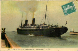 Delcampe - 76  LE HAVRE  LE TRANSATLANTIQUE  LA LORRAINE - Dampfer