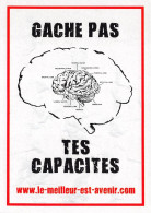 Delcampe - GACHE PAS TES CAPACITES LE MEILLEUR EST AVENIR 16(scan Recto-verso) MB2318 - Werbepostkarten