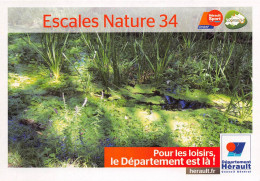 Delcampe - ESCALES NATURE 34 Pour Les Loisirs Le Departement Est La Herault 19(scan Recto-verso) MB2315 - Werbepostkarten
