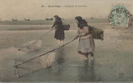 Delcampe - 62 BERCK PLAGE PECHEUSE DE CREVETTES CPA BON ETAT - Berck
