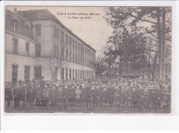 Delcampe - MELUN: école Saint-aspais, La Cour En 1916 - Très Bon état - Melun