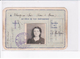 Delcampe - MELUN: école De Jeunes Filles, Carte D'identité Scolaire - Très Bon état - Melun