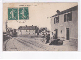 Delcampe - PERTHES: La Gare, Train - Trèz Bon état - Perthes
