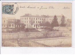 Delcampe - MELUN: 3 CPA, école Normale De Jeunes Filles - état - Melun