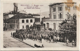 Delcampe - 1919-Belluno Onoranze Ai Caduti Nel Piazzale Della Stazione, Rara Ma Con Leggera - Belluno