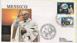 Delcampe - 1990 Messico Dispaccio Aereo Volo Speciale Di S.S. Giovanni Paolo II^a Città Del - Messico