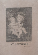 Delcampe - Lisboa Registo Pagela Santo António Século 19 Vaticano Igreja Ilustrador República Monarquia Padua Italia Portugal - Andachtsbilder