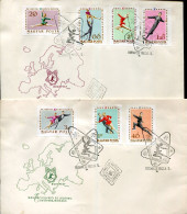 Delcampe - X13764 Hungary, 2 Fdc 1963 European Figure Skating Championships, IMPERFORATED STAMPS !!!!! - FDC