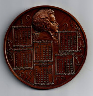 Delcampe - Salzburg. Autriche.  Mozart. 1991. Calendrier. Rodier.  Medaille Bronze. - Other & Unclassified