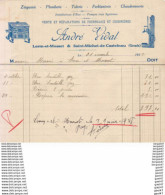 Delcampe - RÉPARATION DE FOURNEAUX André VIDAL à LHERM ET MUSSET     ........  FACTURE DE 1937 - Petits Métiers