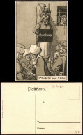 Delcampe - Hausdrache Strafe Für Böse Weiber. Mittelalter Künstlerkarte 1913 - 1900-1949