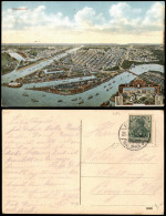 Delcampe - Ansichtskarte Mannheim Luftbilder Vogelperspektive - 2 Bild 1912 - Mannheim
