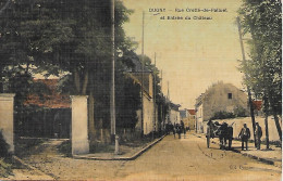 Delcampe - DUGNY ( 93 ) - Rue Cretté De Palluel ( Carte Toilée ) Verso Avec Cachet De La Marine Nationale - Dugny