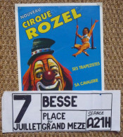 Delcampe - Affiche Cirque Rozel Besse En Chandesse 1998 - Affiches