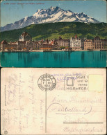 Delcampe - Ansichtskarte Luzern Lucerna Bahnhof Und Pilatus (2132 M) 1933 - Sonstige & Ohne Zuordnung