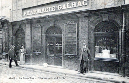 Delcampe - 30 / ALAIS / ALES /  LA GRAND RUE / PHARMACIE GALHAC / RARE ++ - Alès