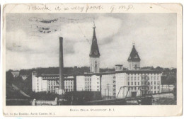 Delcampe - RHODE ISLAND, RIVER POINT, ROYAL MILLS, COTTON MILLS, INDUSTRIAL ARCHITECTURE, MASSIVE TOWERS, POSTCARD, UNITED STATES; - Providence