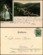 Delcampe - Ansichtskarte Triberg Im Schwarzwald 2 Bild: Stadt, Wasserfall 1900 - Triberg