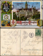 Delcampe - Ansichtskarte Leipzig Neues Rathaus - Turnfest Künstlerkarte 1913  Sonderstempel - Leipzig