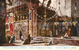 Delcampe - Bethlehem Yerushalayim Inneres Der Geburtskirche Serie 782 Palaestina No. 41 Kue - Israel