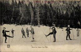 Delcampe - CPA Wintersport, Dans Les Alpes, Skiläufer - Sonstige & Ohne Zuordnung