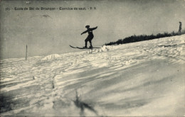 Delcampe - CPA Ecole De Ski De Briançon, Exercice De Saut - Sonstige & Ohne Zuordnung