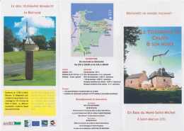 Delcampe - Dépliant Touristique 35 ST SAINT MARCAN - Tour Réhabilitée Station Avec Télégraphe Aérien Optique De Chappe - Dépliants Turistici
