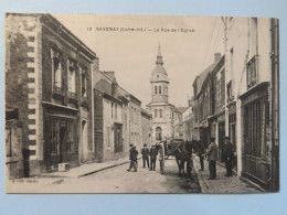 Delcampe - SAVENAY, LOIRE ATLANTIQUE, LA RUE DE L'EGLISE, CPA - Savenay