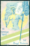 Delcampe - Militari 54º Reggimento Fanteria Commemorativa PIEGHINA Cartolina XF5050 - Régiments