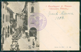 Delcampe - Militari XXIV Reggimento Cavalleggeri Vicenza Vittorio Veneto Cartolina XF2728 - Régiments