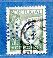 Delcampe - (Us.6) PORTOGALLO ° - 1931-38 - Les LUSIADES. PERFIN. Yv. 535B.  Usato, Used - Usado