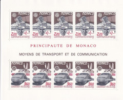 Delcampe - SA16a Monaco 1988 EUROPA CEPT Transport And Communication Mint Souvenir Sheet - Autres & Non Classés
