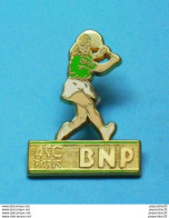 Delcampe - 1 PIN'S //   ** TENNIS / AMICALE SPORTIVE ET CULTURELLE / BNP / PARIS ** . (Ballard Doré à L'OR FIN) - Tennis