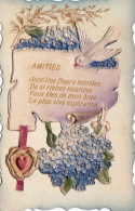 Delcampe - Carte Gauffrée - Amities - Ajoutis Chromos  - Fleur - Blumen