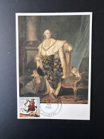 Delcampe - Tchad 1999 Mi. 1951 Carte Maximum Card Louis XIV Tableau Historique France Royauté Portrait Couronne Fleurs - Pferde