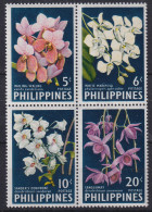 Delcampe - Philippinen Blumen Mi.-Nr. 692-695 A Viererblock ** - Philippinen