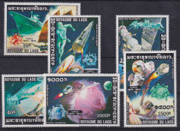 Delcampe - Laos 1974 Weltraumfahrt Mi.-Nr. 405-410 A Satz ** / MNH - Laos