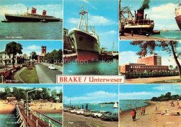 Delcampe - Brake Unterweser Weserpartie Pier Am Strandpartien Koje Kreishaus Pieranlagen - Brake