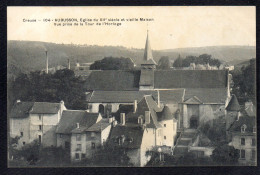 Delcampe - 23 AUBUSSON - Eglise Et Vieille Maison - Vue Prise De La Tour De L'Horloge - Aubusson