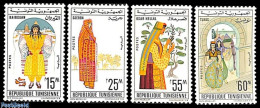 Delcampe - Tunisia 1963 Republic Festival 4v, Unused (hinged), Various - Costumes - Costumes