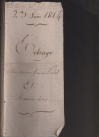 Delcampe - 27 - Pont De L'Arche : Acte D'un Notaire Royal Du 23 Juin 1814 - Echange Potel - Artus - Manuscripts