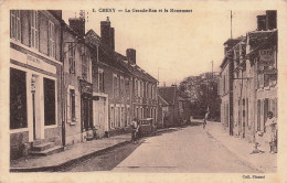 Delcampe - 89 CHENY LA GRANDE RUE ET LE MONUMENT - Cheny