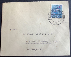 Delcampe - SBZ LOKALAUSGABE WITTENBERG LUTHERSTADT 1946 Abart Mi.21 KII Seltener Brief Michel Ohne Preis (Luther Sachsen Cover - Covers & Documents