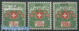 Delcampe - Switzerland 1927 PP Stamps 3v, With Control Number, Mint NH - Ungebraucht